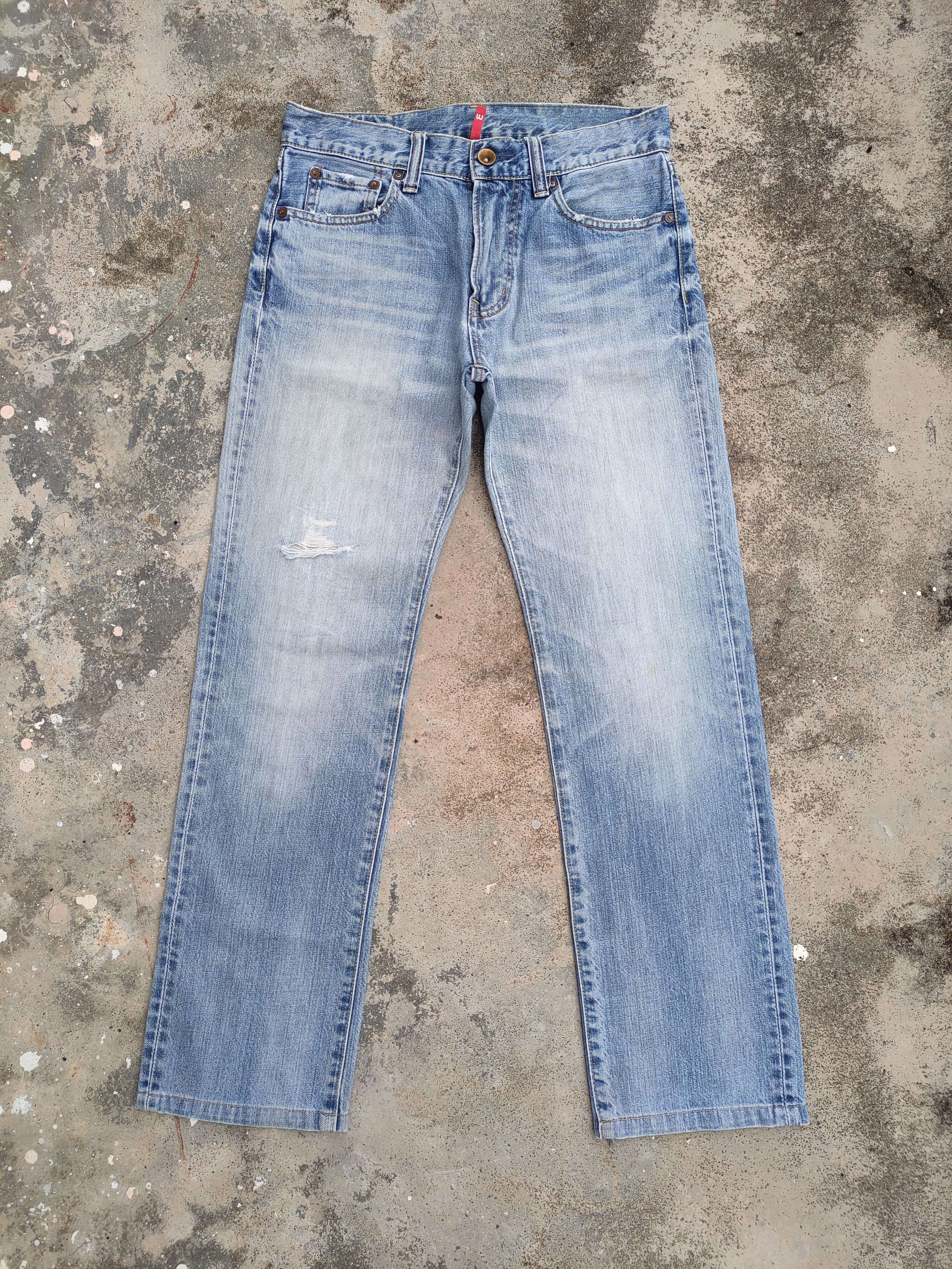 Japanese Brand × Jean × Vintage VINTAGE JAPANESE FADED BLUE DENIM JEANS PANTS Size US 30 / EU 46 - 1 Thumbnail