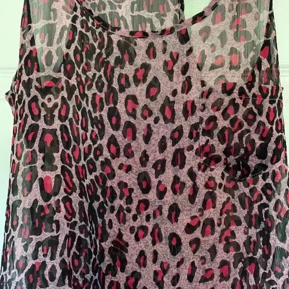 Designer Miley Cyrus Women's Leopard Print Tank Top Size M / US 6-8 / IT 42-44 - 3 Thumbnail