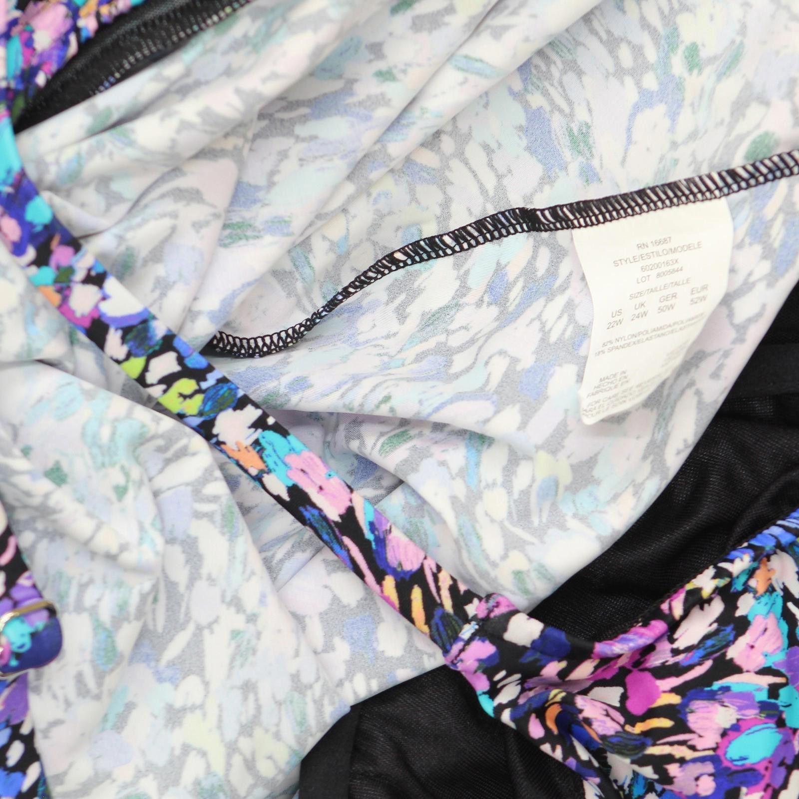 Other Nwt Swim Solutions Swim Tankini Top Dancing Colors Blue 22w Size ONE SIZE - 5 Thumbnail