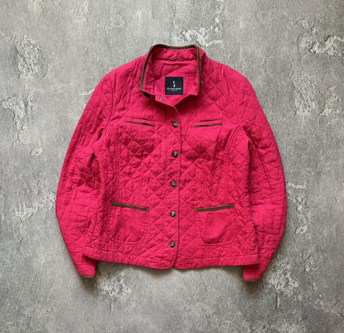 Schneiders Schneiders salzburg pink quilted jacket button up bomber Size L / US 10 / IT 46 - 1 Thumbnail