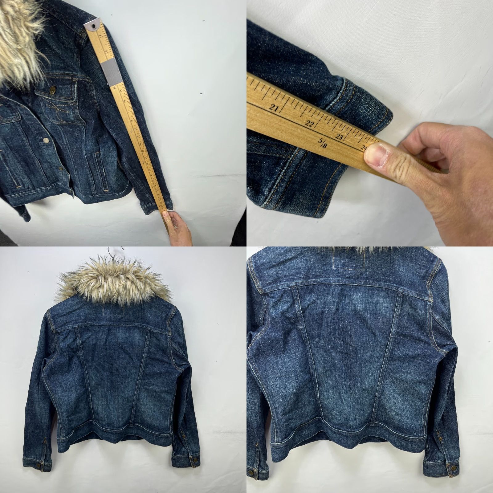 Levi's Vintage Lauren Ralph Lauren Denim Jean Jacket Women's L Blue Sports Basic Jacket Mens? Girls? Wait. Size 36" / US 14 / IT 50 - 8 Thumbnail