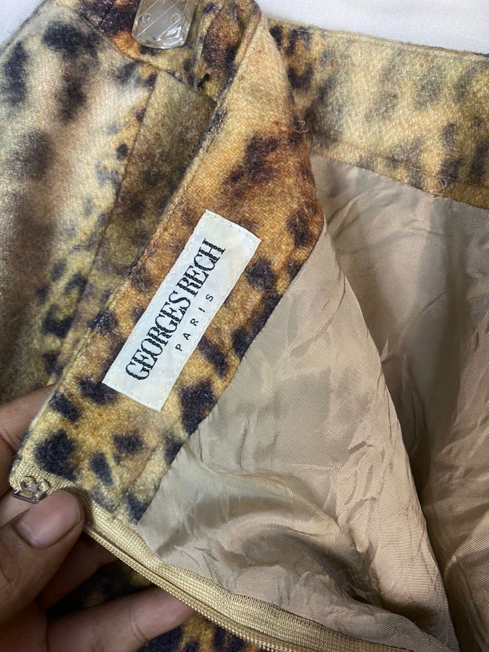 Designer × Japanese Brand Leopard skirt by georges rech Size 32" / US 10 / IT 46 - 9 Thumbnail