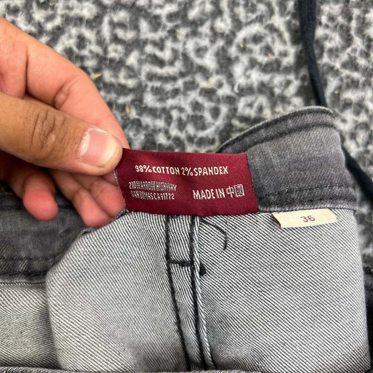 Other Footprint Manufacture Jeans Men 36x33 Gray Denim Pants Size US 36 / EU 52 - 8 Thumbnail