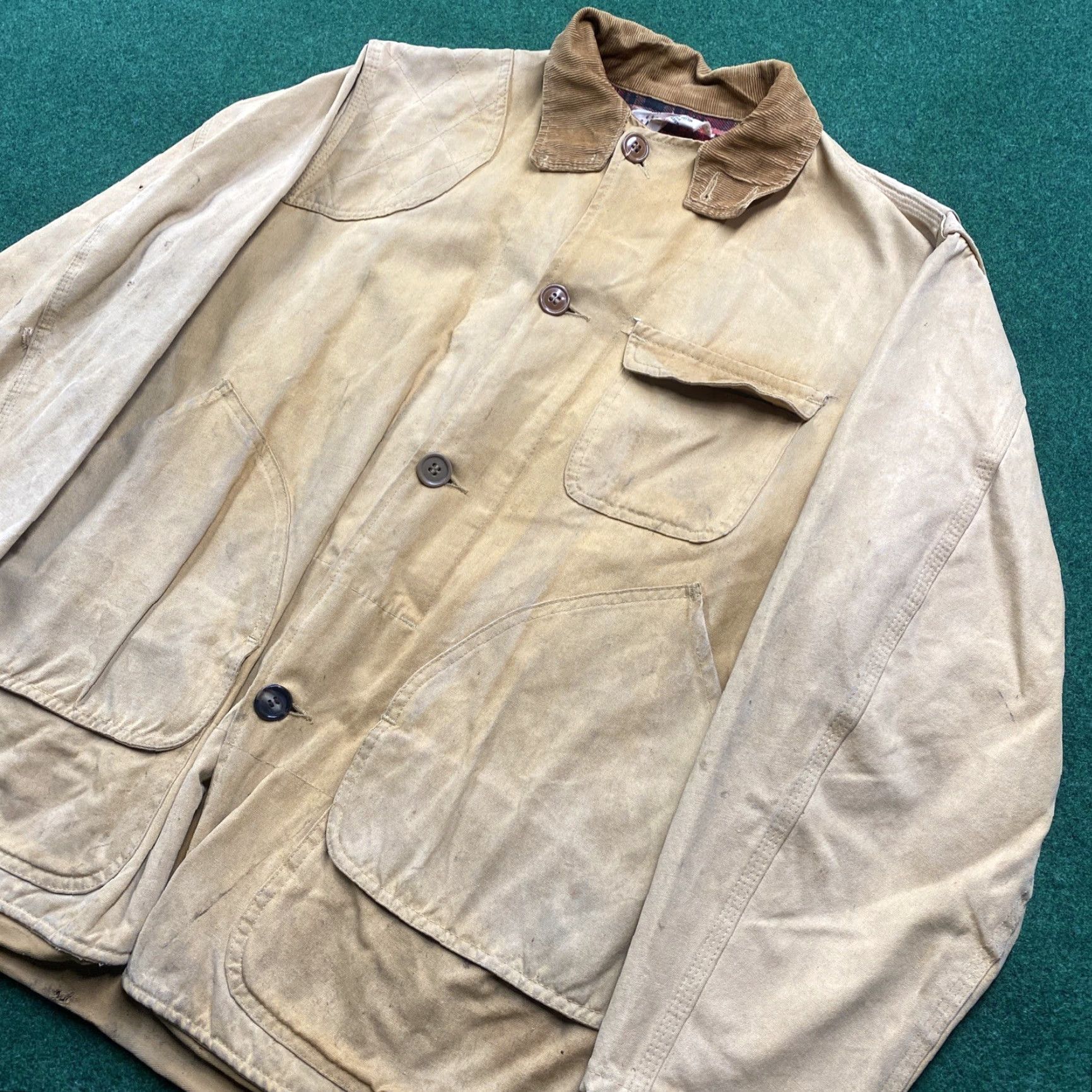 Vintage VINTAGE Hunting Jacket Mens L Brown Duck Canvas Plaid Lined Chore Coat USA Jacket 50s 80s 90s Outdoor Workwear Mens Size US L / EU 52-54 / 3 - 2 Thumbnail