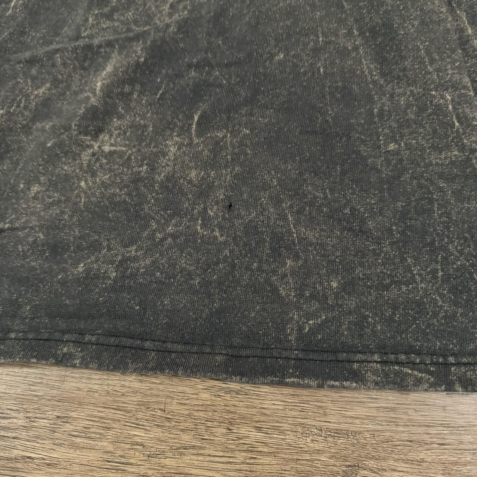 Anvil Vintage Y2K Black Acid Wash Laughlin Biker Henley Shirt Size US XL / EU 56 / 4 - 4 Thumbnail