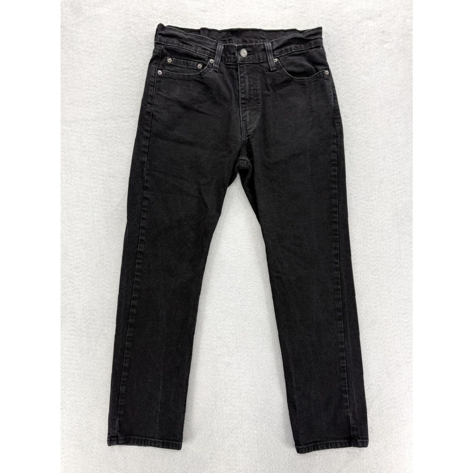 Levi's Levis 511 Jeans Mens 33x28 Black Charcoal Wash Slim Straight Stretch Denim Pants Slim Size US 33 - 2 Thumbnail
