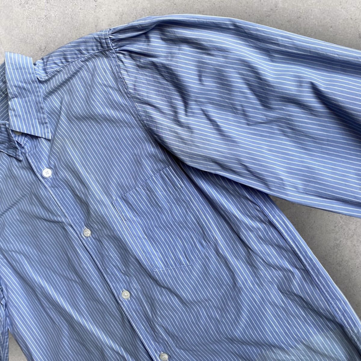 Comme des Garcons Comme Comme Blue Stripe Dip-dye Shirt Size XS / US 0-2 / IT 36-38 - 3 Thumbnail