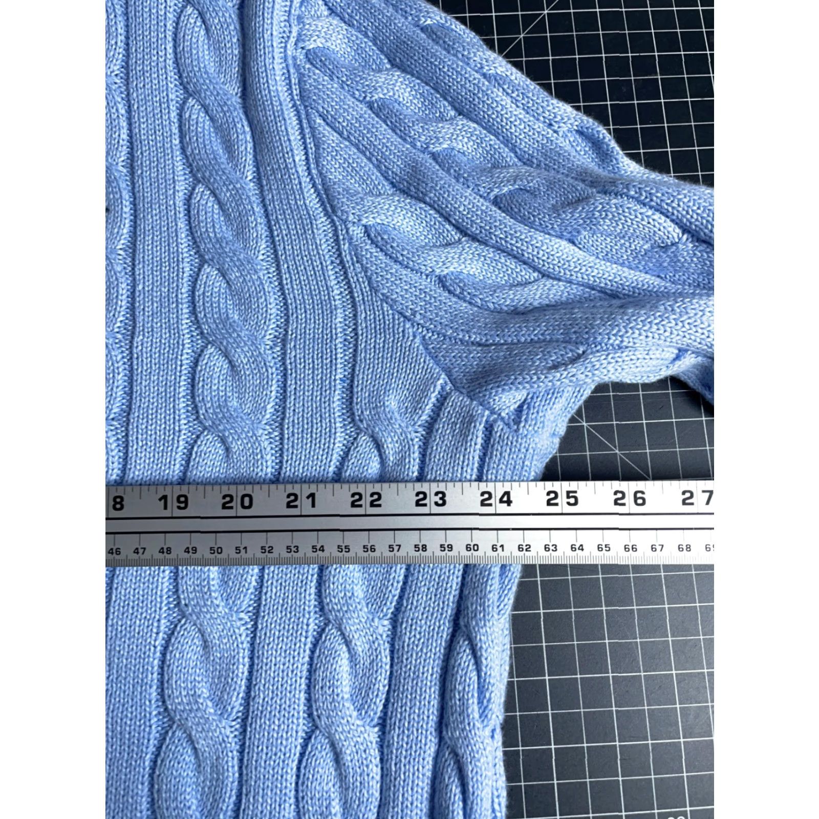 Polo Ralph Lauren Polo Ralph Lauren Sweater Men XL Blue Cable Knit 100% Cotton Crewneck Size US XL / EU 56 / 4 - 5 Thumbnail