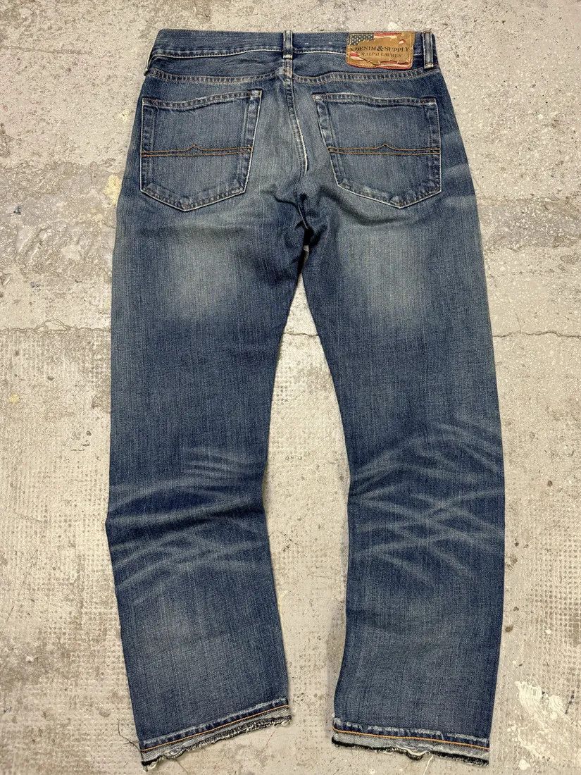 Polo Ralph Lauren × Vintage 1990s Ralph Lauren American Straight Faded Blue Denim Jeans Size US 31 - 1 Thumbnail