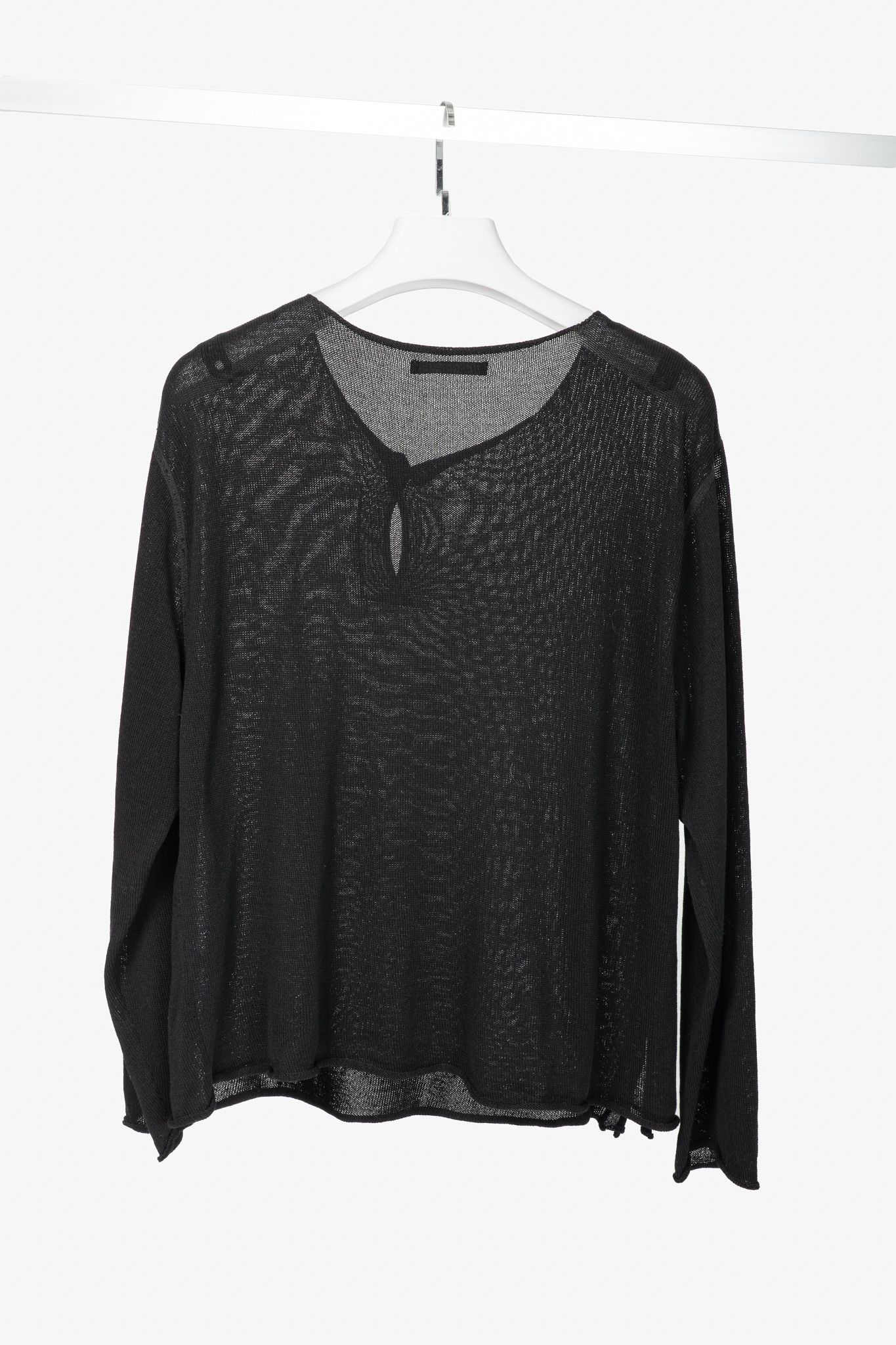 Annette Gortz Annette Gortz Teno Black Viscose Button-Side Sweater Size L / US 10 / IT 46 - 2 Thumbnail