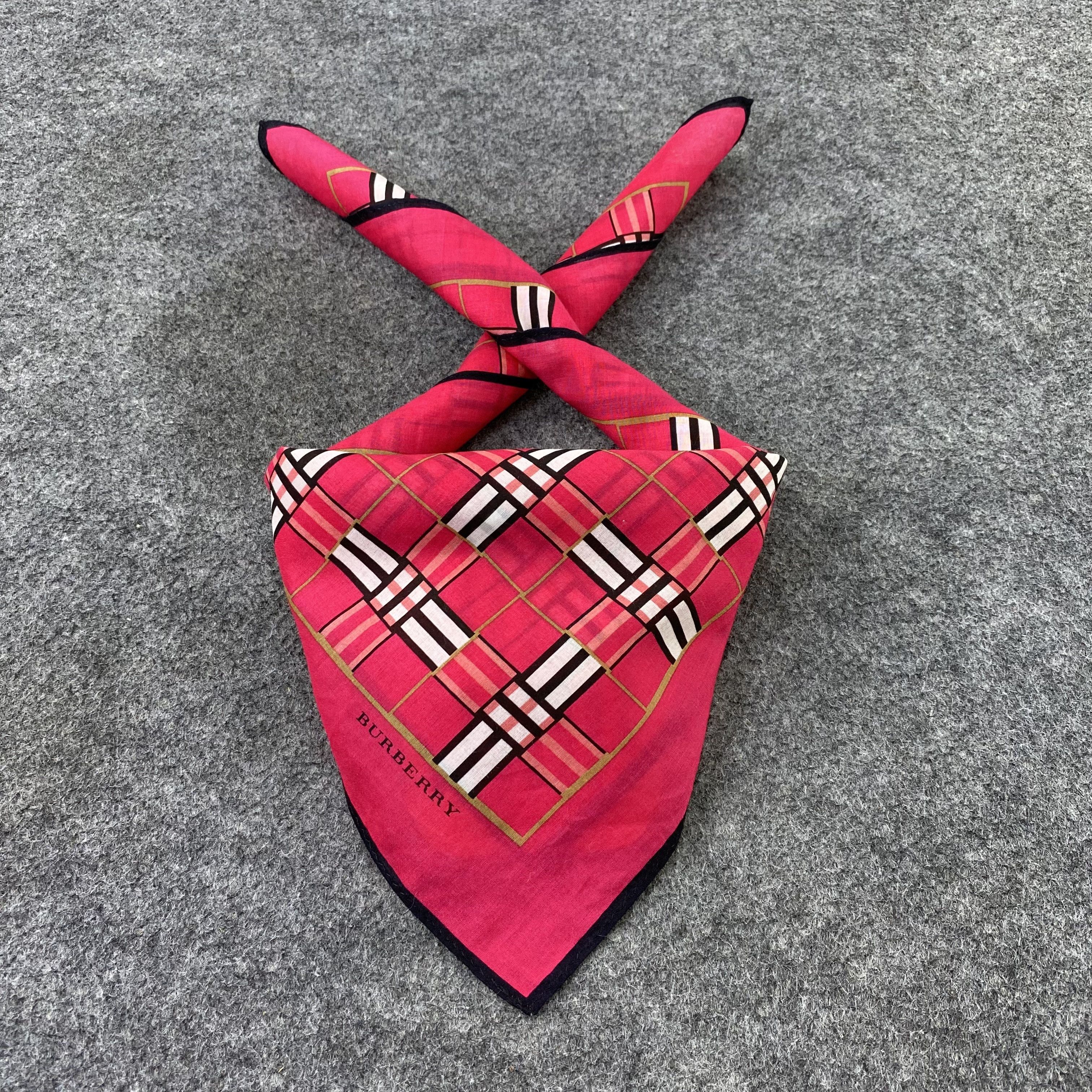 Burberry × Vintage Burberry Handkerchief / Bandana / Neckerchief-B873 Size ONE SIZE - 2 Thumbnail