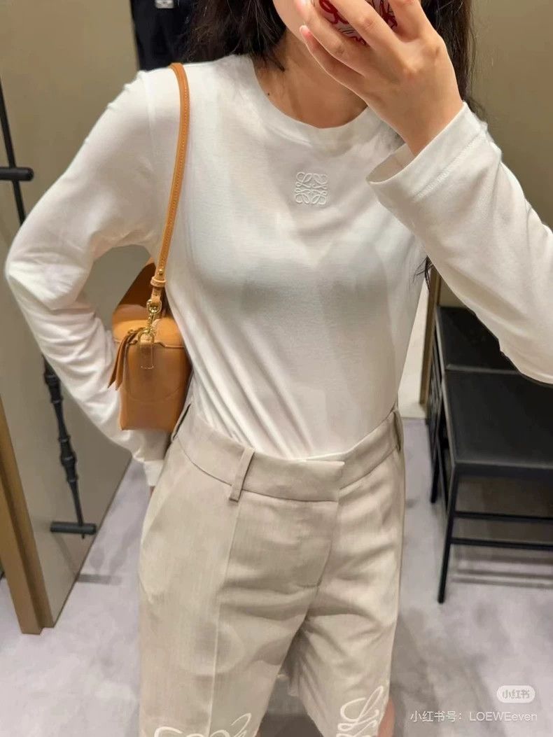 Loewe LOEWE White cotton skin-friendly long-sleeved shirt Size L / US 10 / IT 46 - 3 Thumbnail