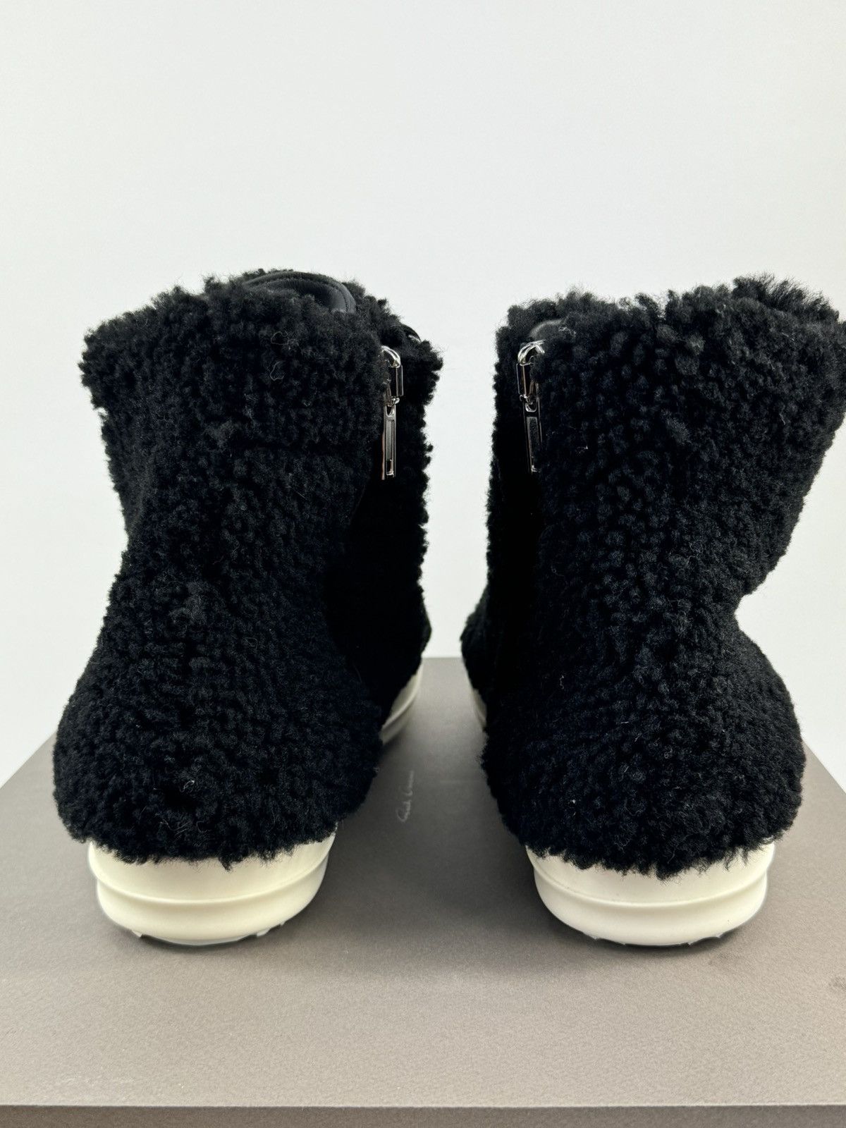 Rick Owens SHEARLING HIGH TOP SNEAKERS Size US 9 / EU 42 - 5 Thumbnail