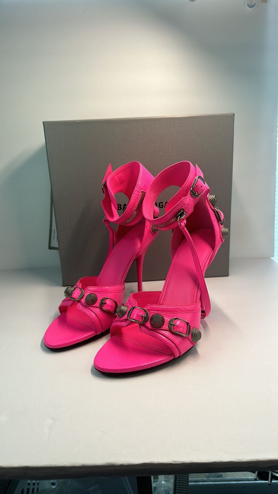 Balenciaga Balenciaga Cagole 110mm stiletto sandals Size US 9.5 / IT 39.5 - 14 Thumbnail