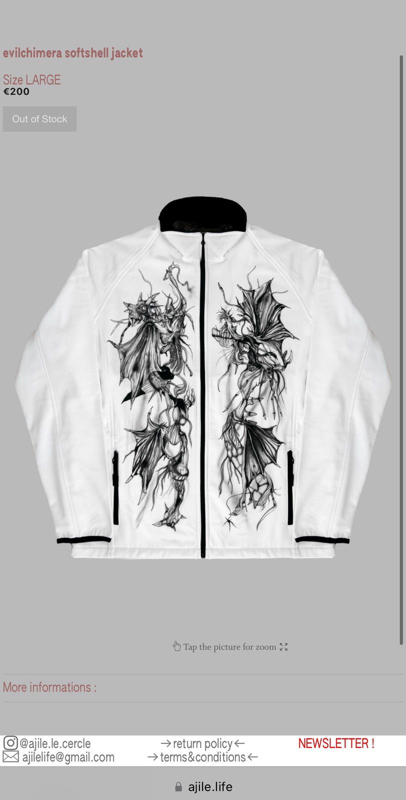 Designer 1of1 custom Ajile Le Cercle Evilchimera Softshell Jacket Size US L / EU 52-54 / 3 - 6 Thumbnail