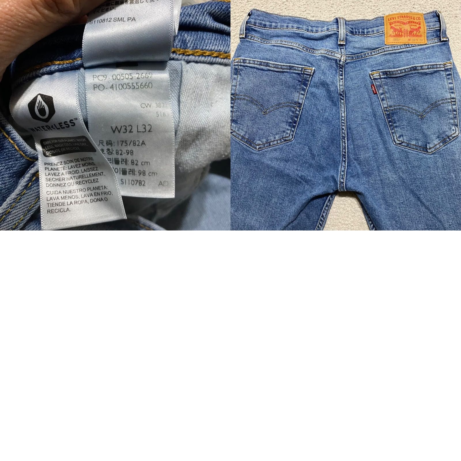 Levi's Levi's 505 Jeans Men 32x32 Blue Denim Medium Wash Straight Rise Mid Levi's 500 Series Regular 5-Pocket Denim Jeans Mens Size US 32 / EU 48 - 9 Thumbnail