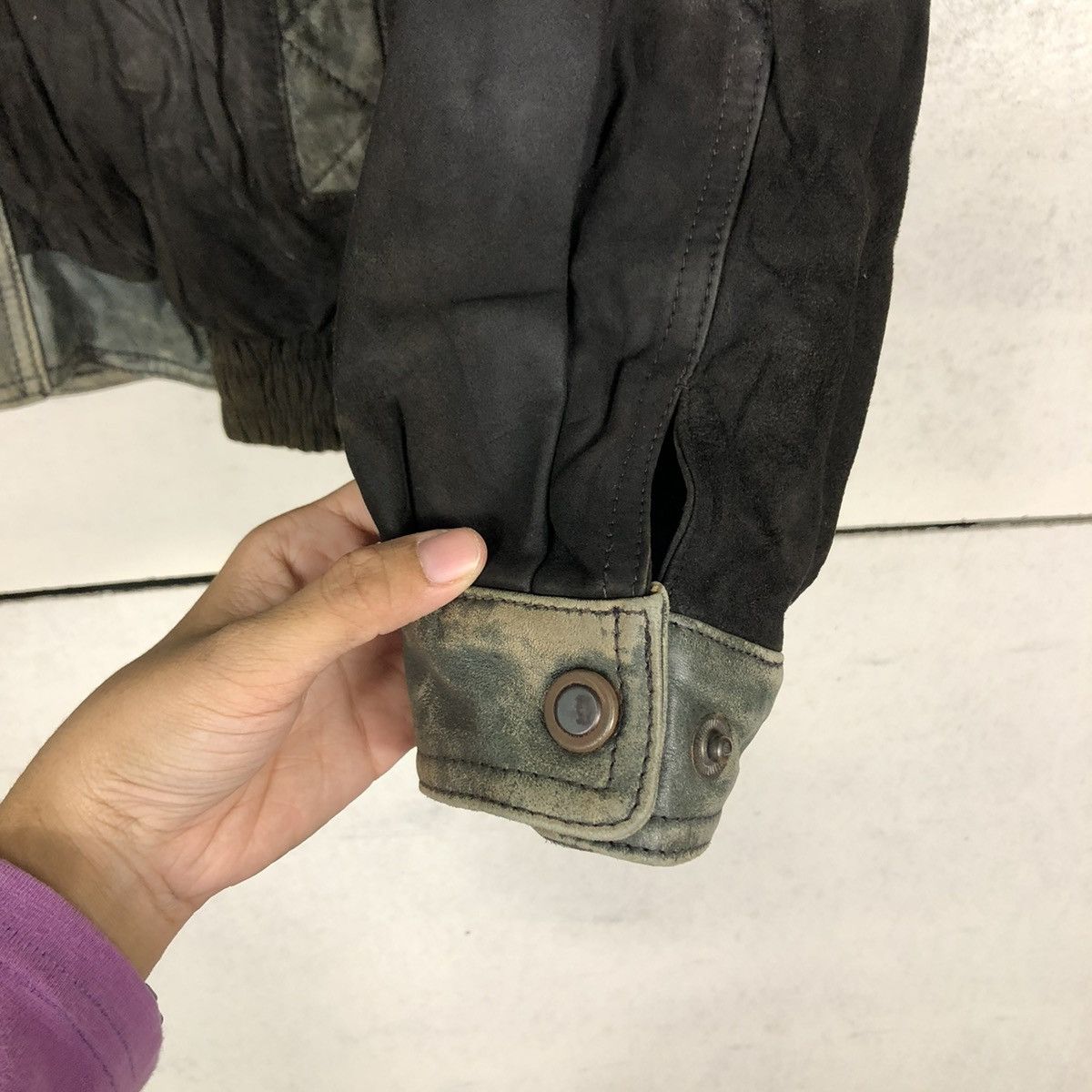 Japanese Brand 🔥VINTAGE BIKER GENUINE LEATHER JACKET CARGO JAPAN MADE Size US L / EU 52-54 / 3 - 14 Thumbnail