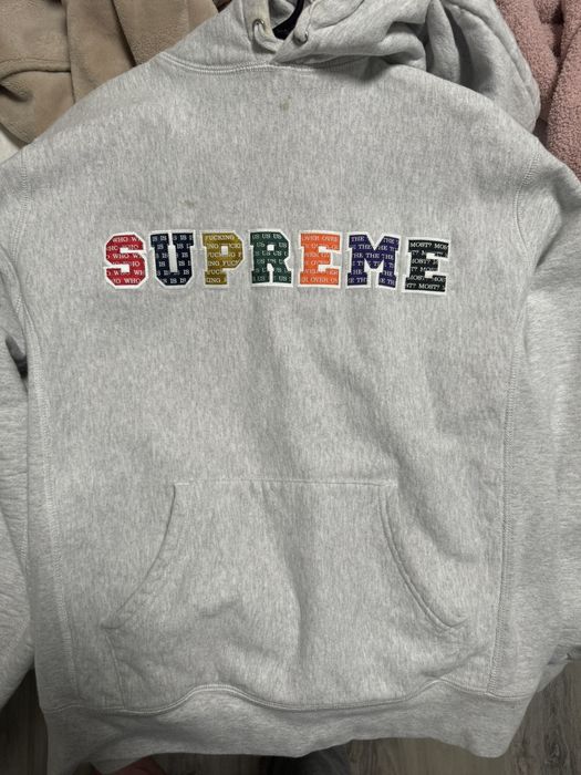 Supreme most hooded sales sweatshirt