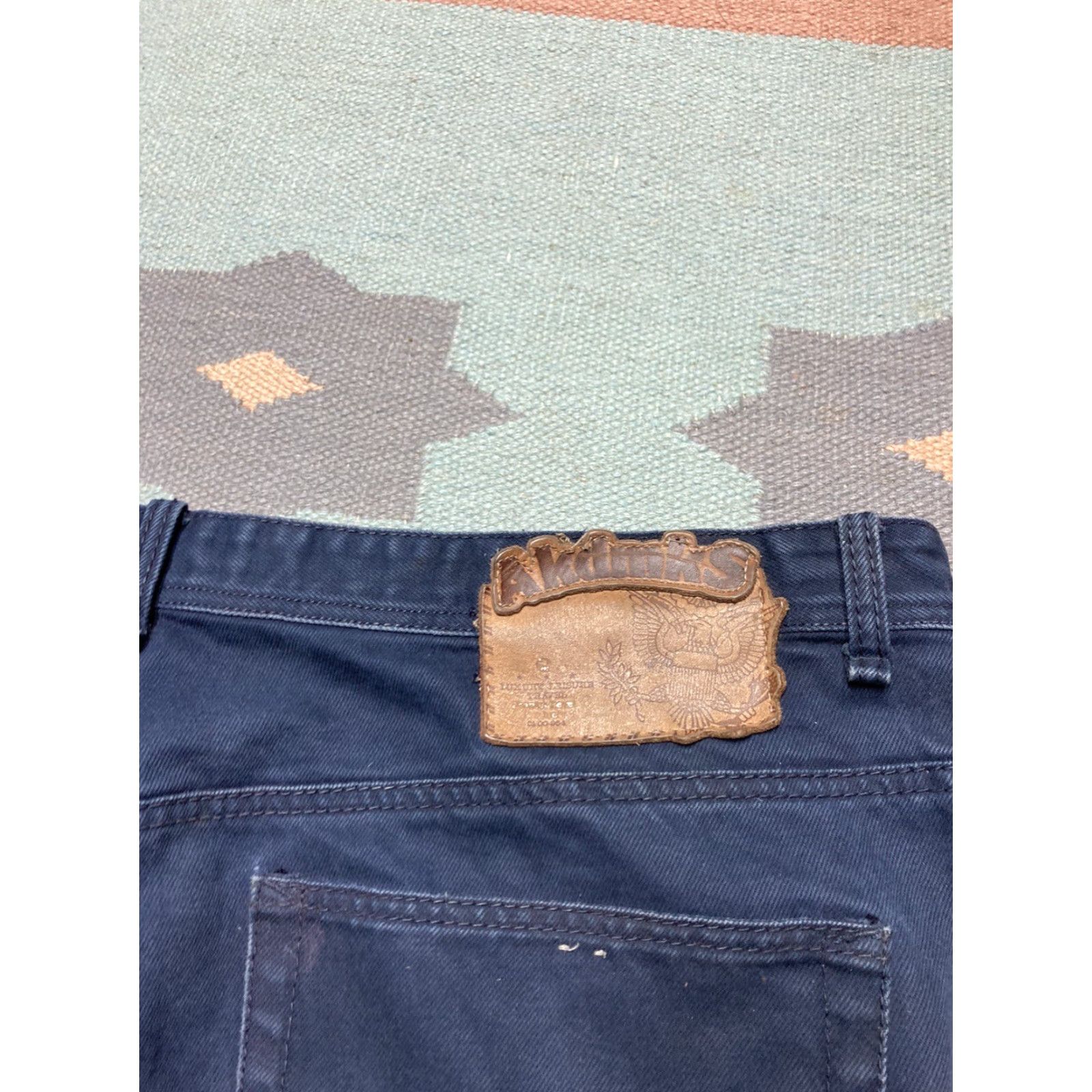 Akademiks VINTAGE Akademiks Jeans Baggy Wide-Leg Grunge Distressed Faded 44x29 Mens Jeans Wide-Leg Grunge 90s Skater Blue Size US 44 / EU 60 - 5 Thumbnail
