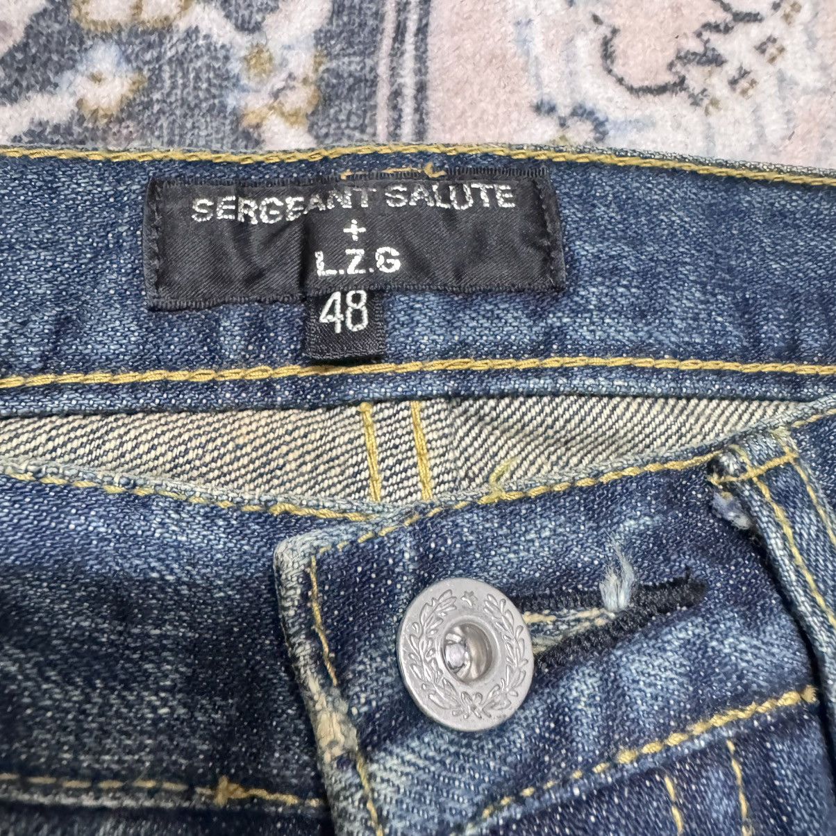 Japanese Brand Sergeant Salute + LZG Denim Flare Jeans Studded Hysteric Size US 33 - 7 Thumbnail