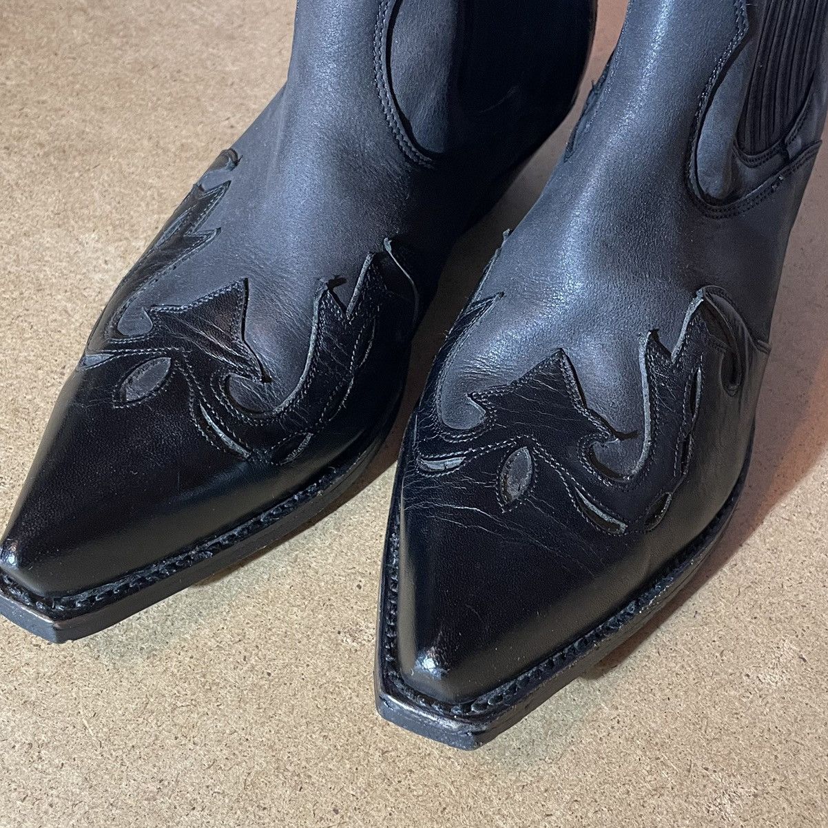 Sancho Boots Vintage Sancho Abarca Cowboy Boots Leather Size 38 Size US 6.5 / EU 39-40 - 10 Thumbnail