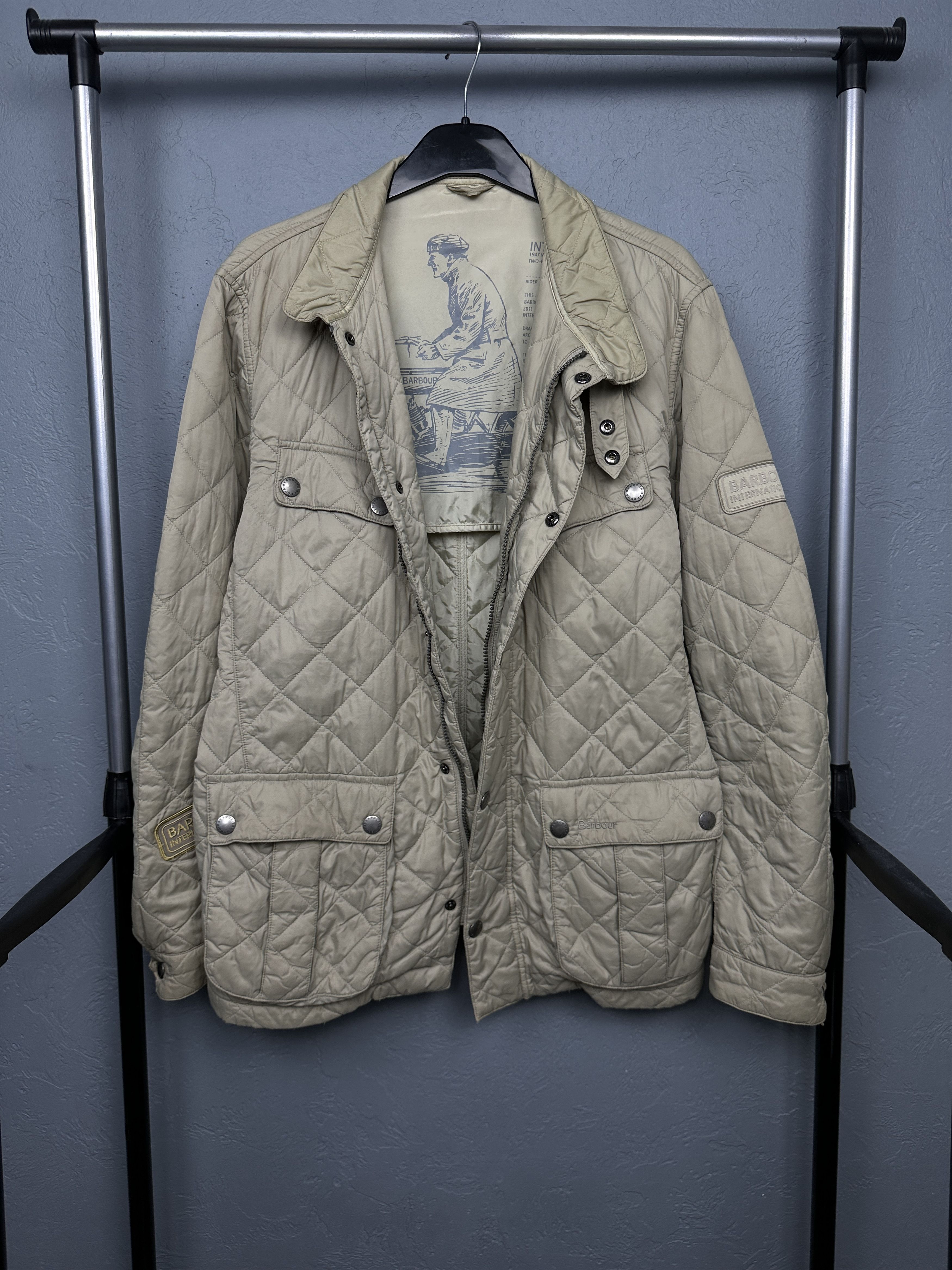 Barbour Barbour International Ariel Mens Quilted Jacket Size US L / EU 52-54 / 3 - 1 Thumbnail