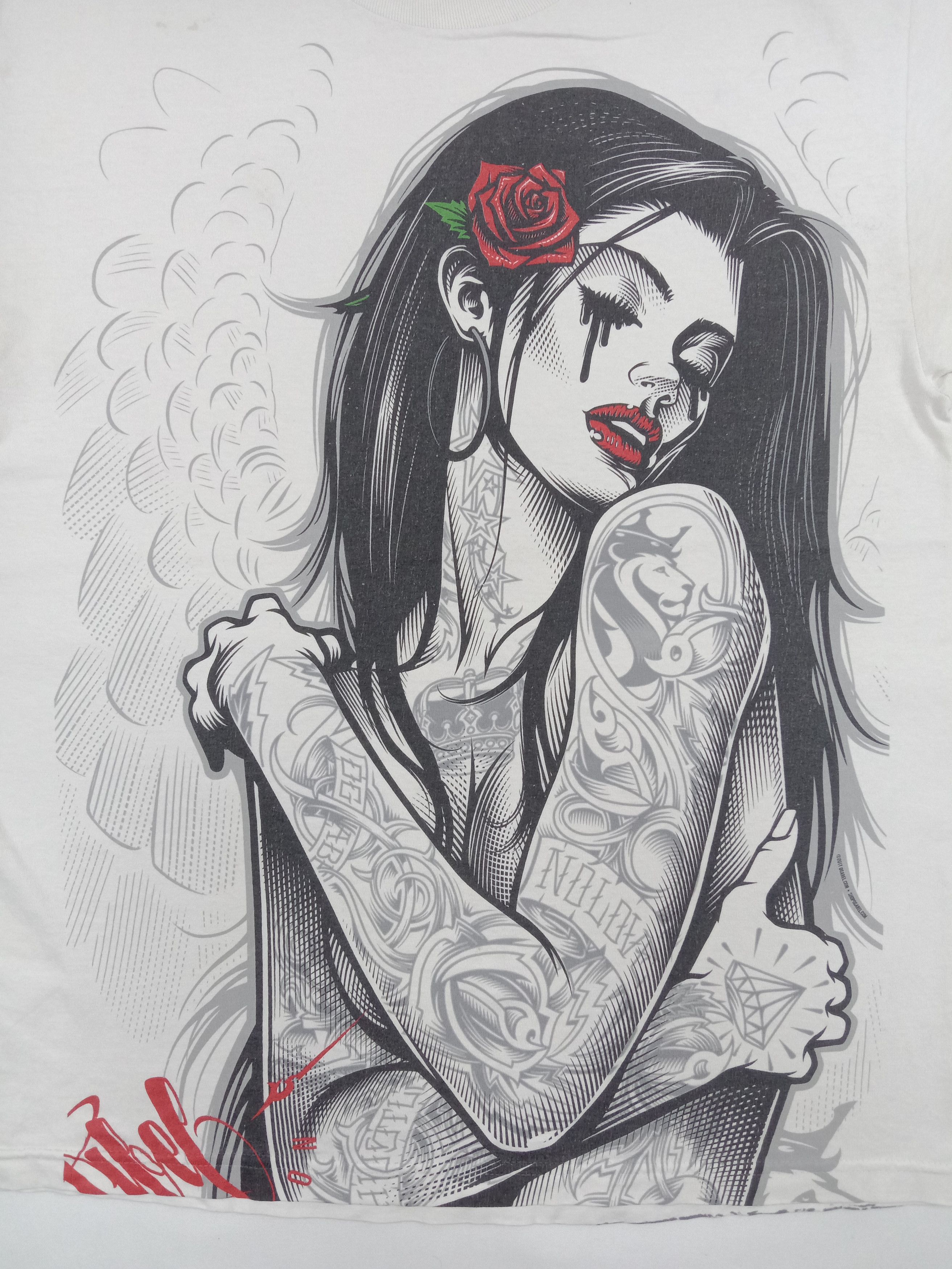 Fuck Art, Make Tees Vintage Ogabel Naked Women Tatoo Printed T Shirt Size US L / EU 52-54 / 3 - 2 Thumbnail