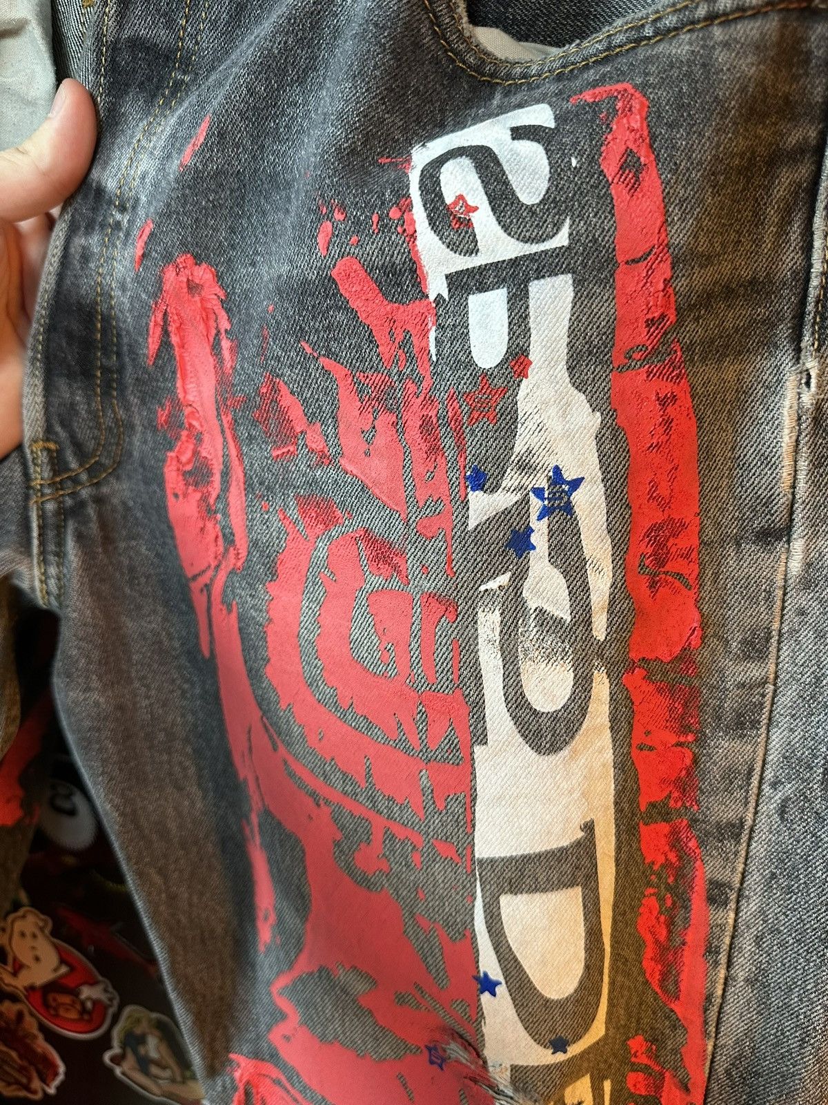 Sp5der × Young Thug Spider Worldwide Red Moto Jeans Size US 34 / EU 50 - 8 Thumbnail