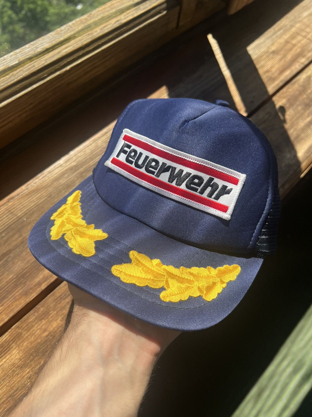 Vintage Vintage 90s German Feuerwehr Hat Cap Size ONE SIZE - 1 Thumbnail
