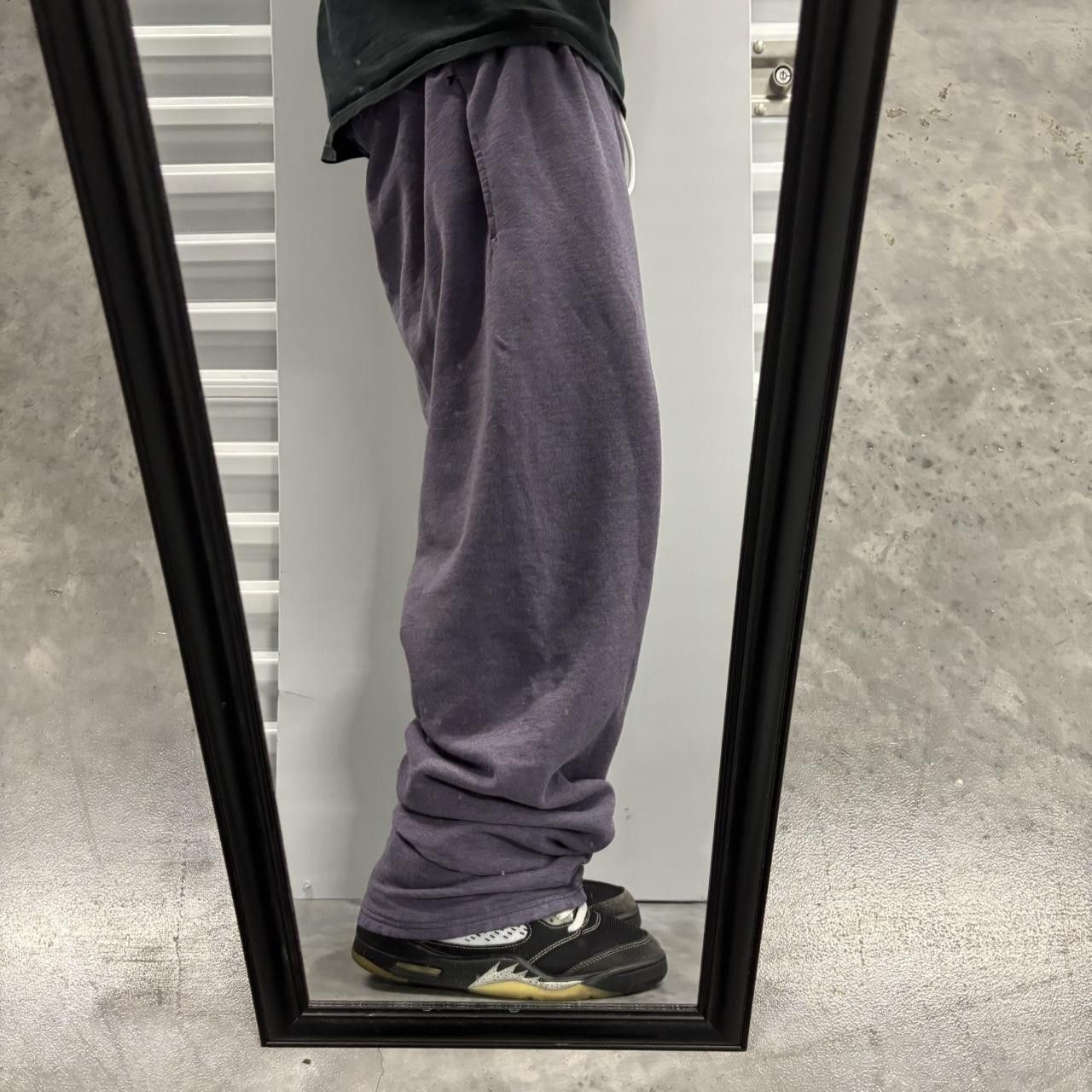 Japanese Brand × Vintage Crazy Vintage Y2K/2000s Baggy Faded Purple Skater Essential Sweatpants! Size US 36 / EU 52 - 2 Thumbnail