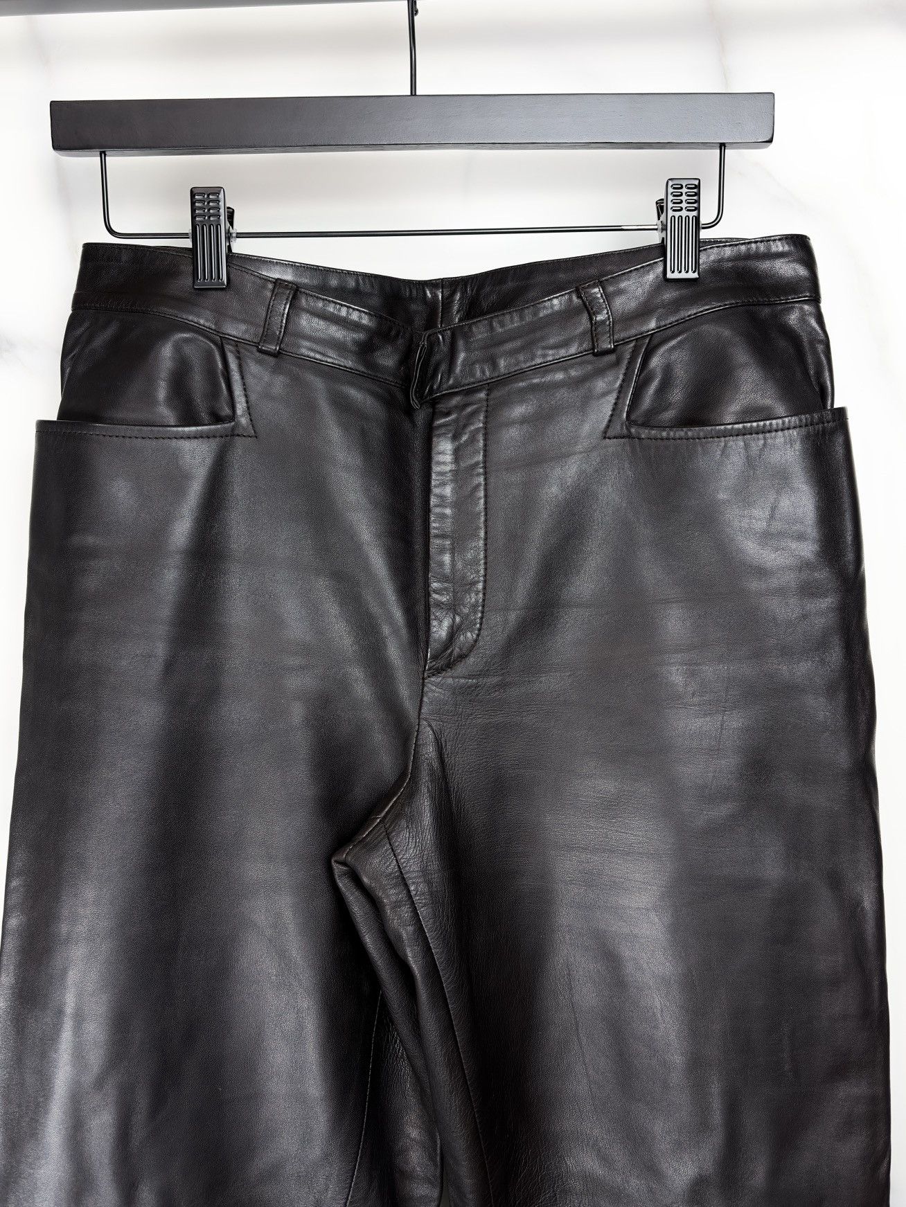 Gucci Gucci Tom Ford Vintage Leather Pants Trousers Brown Size US 30 / EU 46 - 3 Thumbnail