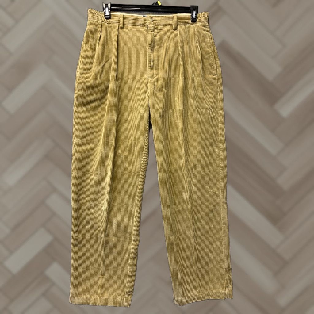 Ralph Lauren LAUREN RALPH LAUREN Corduroy Pants Casual Mens Chino 35x30 Brown Solid Regular Fit Size US 35 - 1 Thumbnail