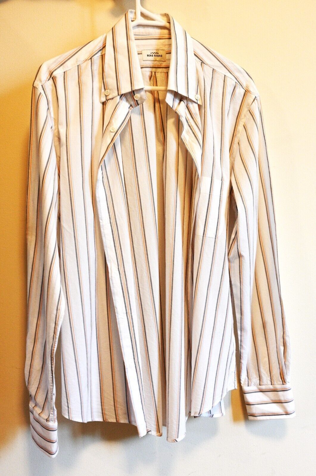 Berg & Berg Ferdinand Button Down Shirt - Triple Stripe Size US M / EU 48-50 / 2 - 1 Thumbnail