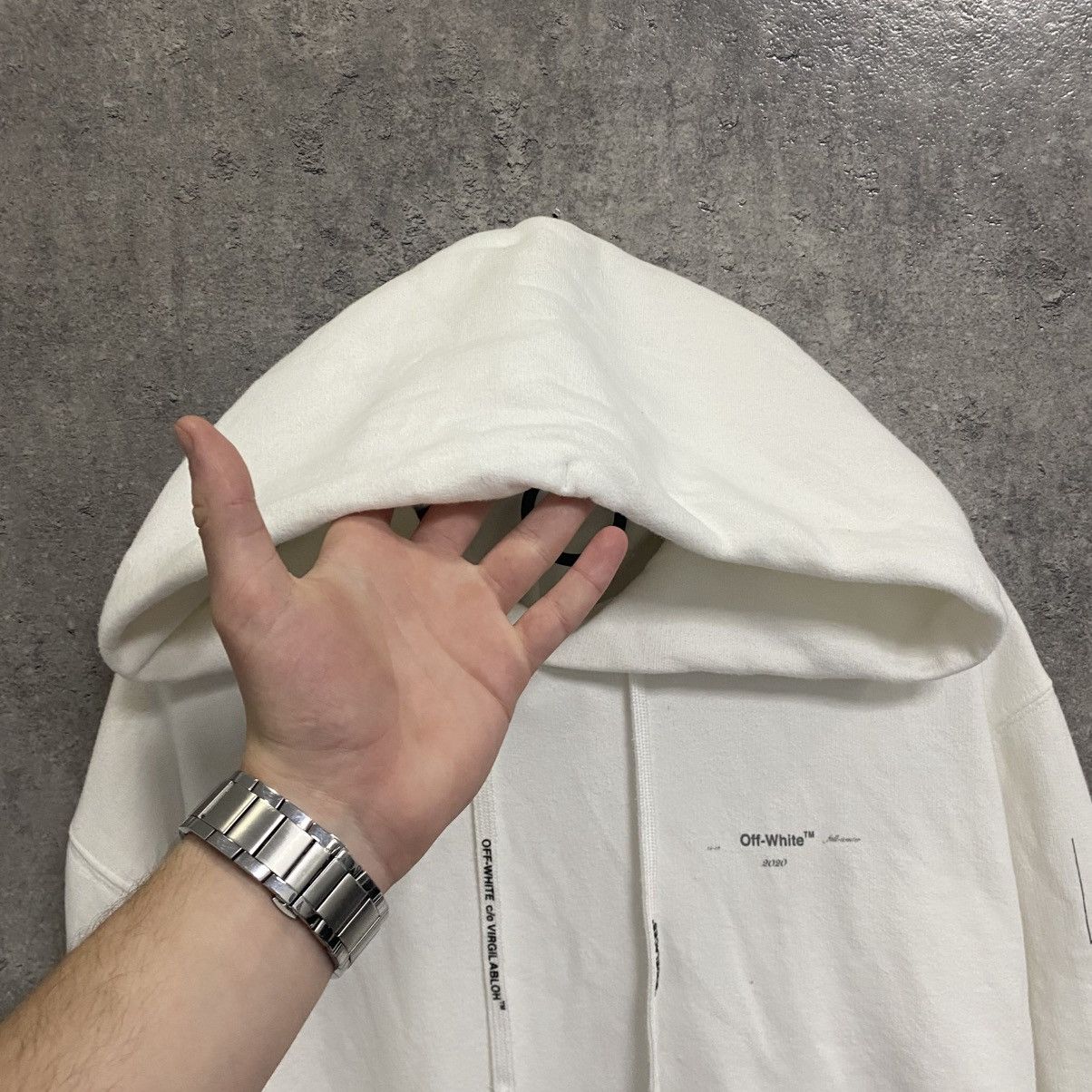 Off-White Off White Unfinished Arrows Hoodie Big Logo Size L Size US L / EU 52-54 / 3 - 7 Thumbnail