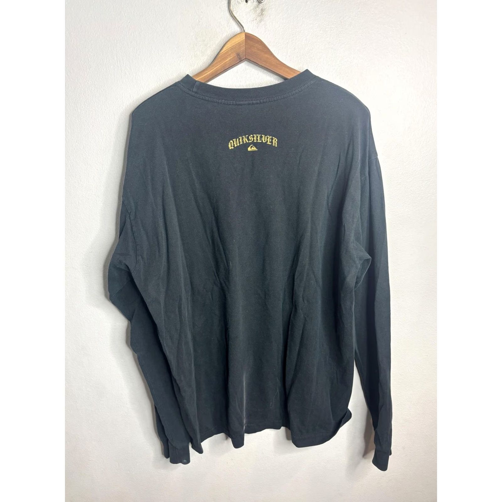 Quiksilver Quiksilver Shirt Mens XL Long Sleeve Skull Graphic Skate Surfer Black Crew Neck Print Size US L / EU 52-54 / 3 - 5 Thumbnail