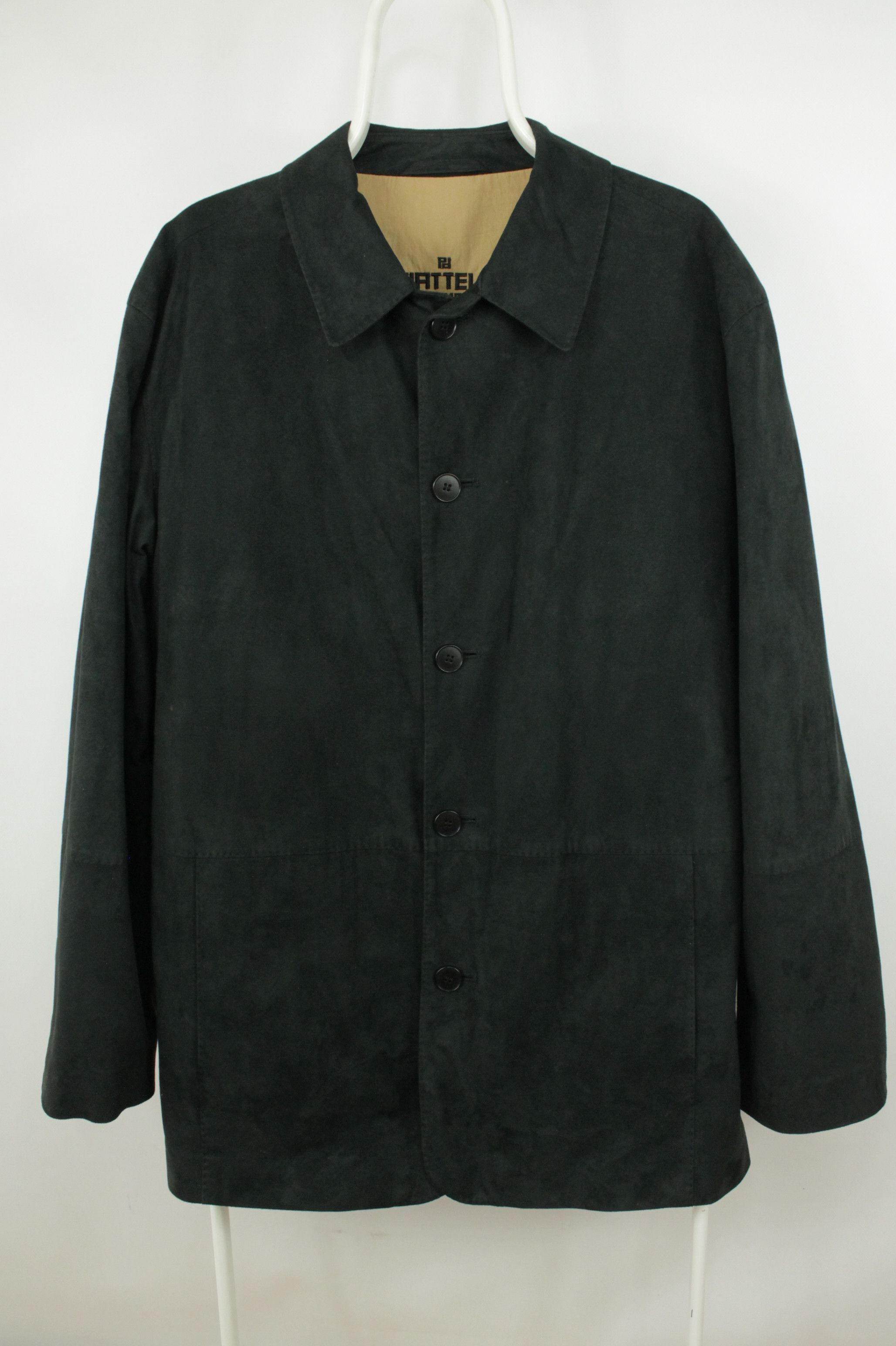 Piattelli × Vintage Vintage Piatelli Roma Amareta Black Faux Suede Men's Jacket Size US L / EU 52-54 / 3 - 1 Thumbnail