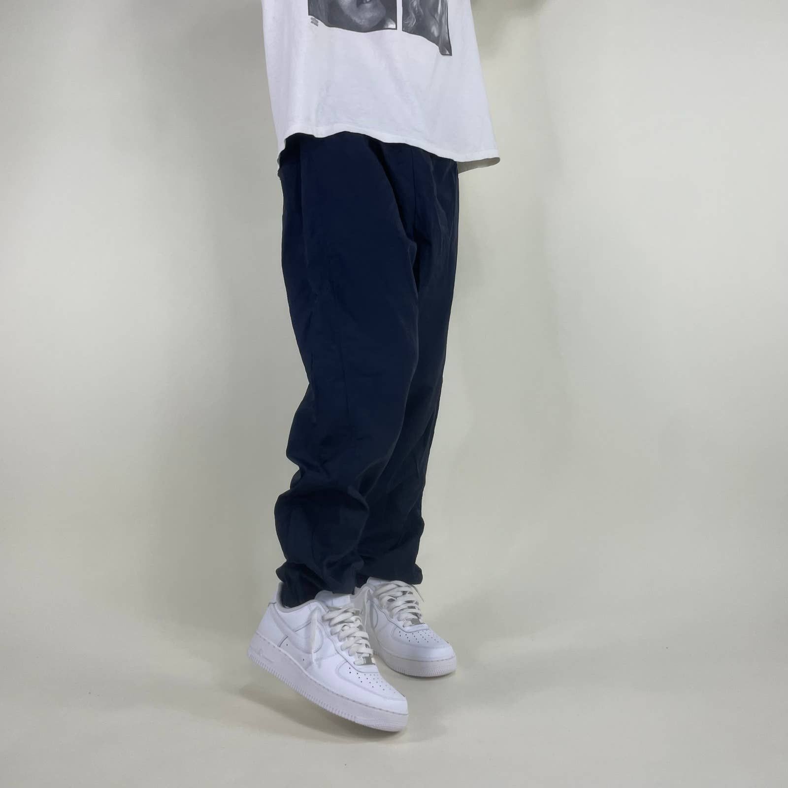 Reebok × Vintage Vintage 1990's Reebok Navy Retro Nylon Light Shell Sweatpant Size US 32 / EU 48 - 3 Thumbnail