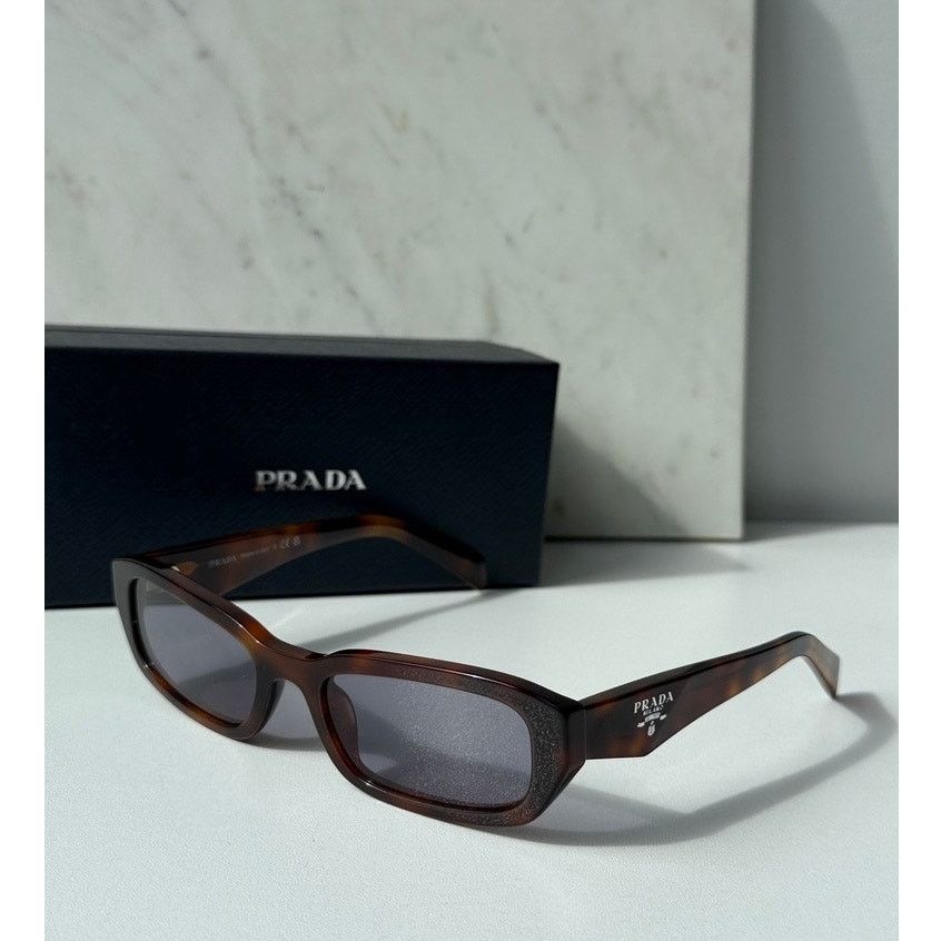 Prada NEW Prada PR B06S Sunglasses in Havana Brown Purple Size ONE SIZE - 1 Thumbnail