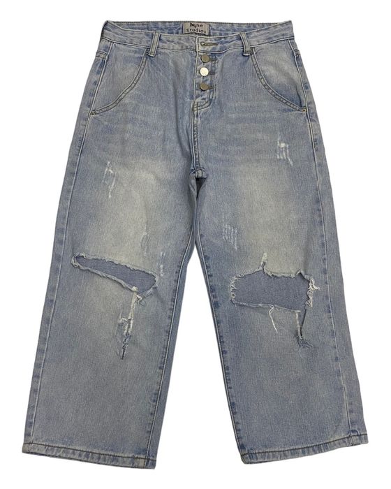 Acne Studios BAGGY🔥ACNE STUDIOS BAGGY DISTRESSED CROPPED DENIM JEANS ...