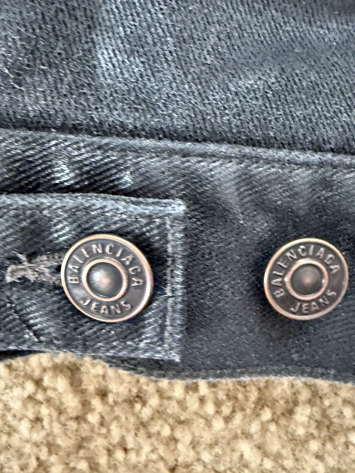 Balenciaga Balenciaga Waxed Denim Jacket Size US XL / EU 56 / 4 - 5 Thumbnail