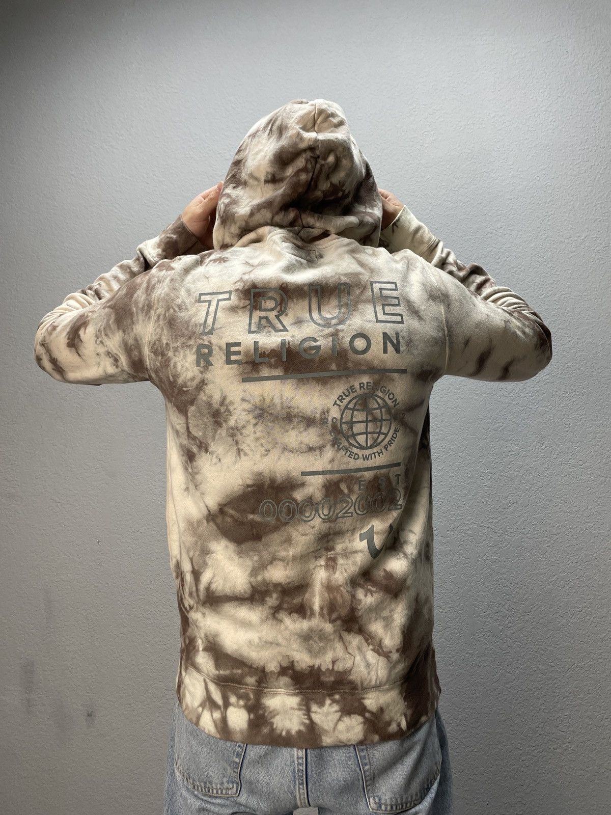 True Religion Vintage True Religion Y2K Avantgarde Tye Dye Zip Hoodie Size US M / EU 48-50 / 2 - 1 Thumbnail