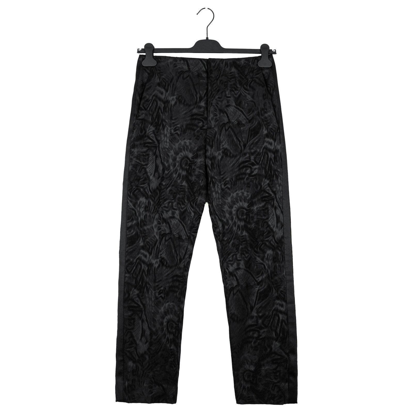 Dior Dior Black Textured Tailored Logo Button Trousers Pants Size 32" / US 10 / IT 46 - 1 Thumbnail
