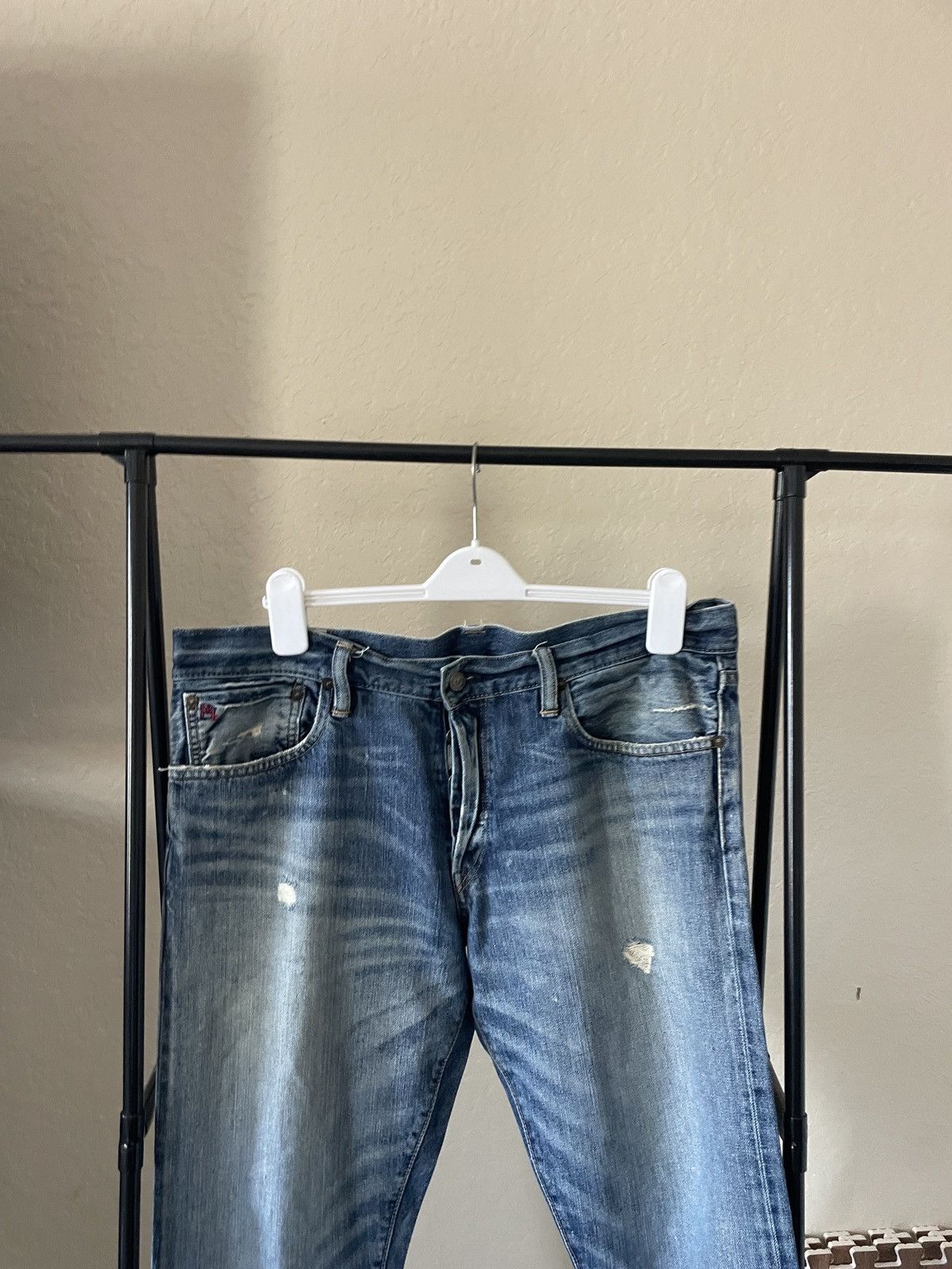 Polo Ralph Lauren 625 Varick Slim fit Button Fly jeans Size US 37 - 1 Thumbnail