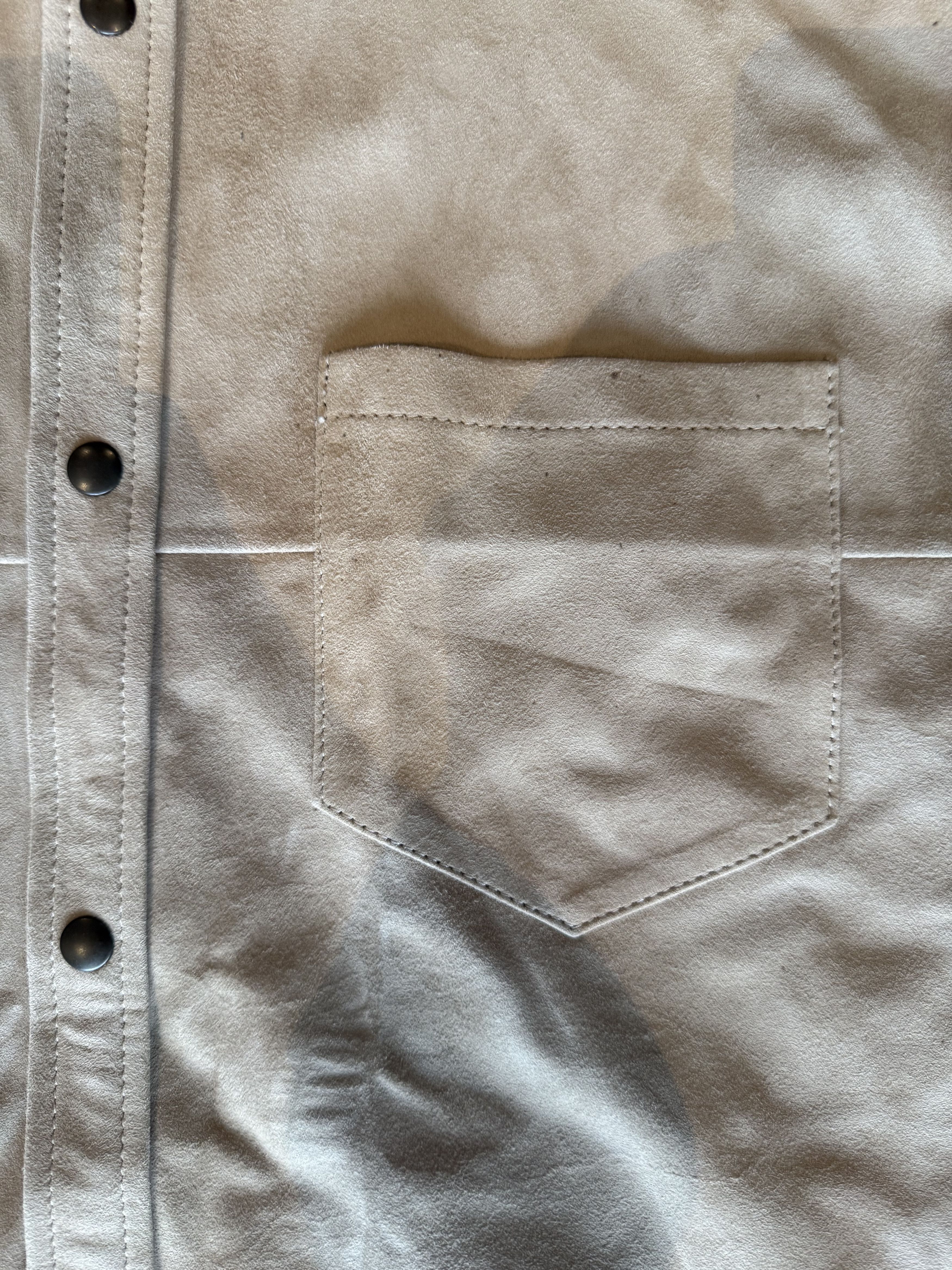 Corridor 💚 Corridor NYC Goat Suede Snap Shirt Natural Medium NEW Size US M / EU 48-50 / 2 - 10 Thumbnail
