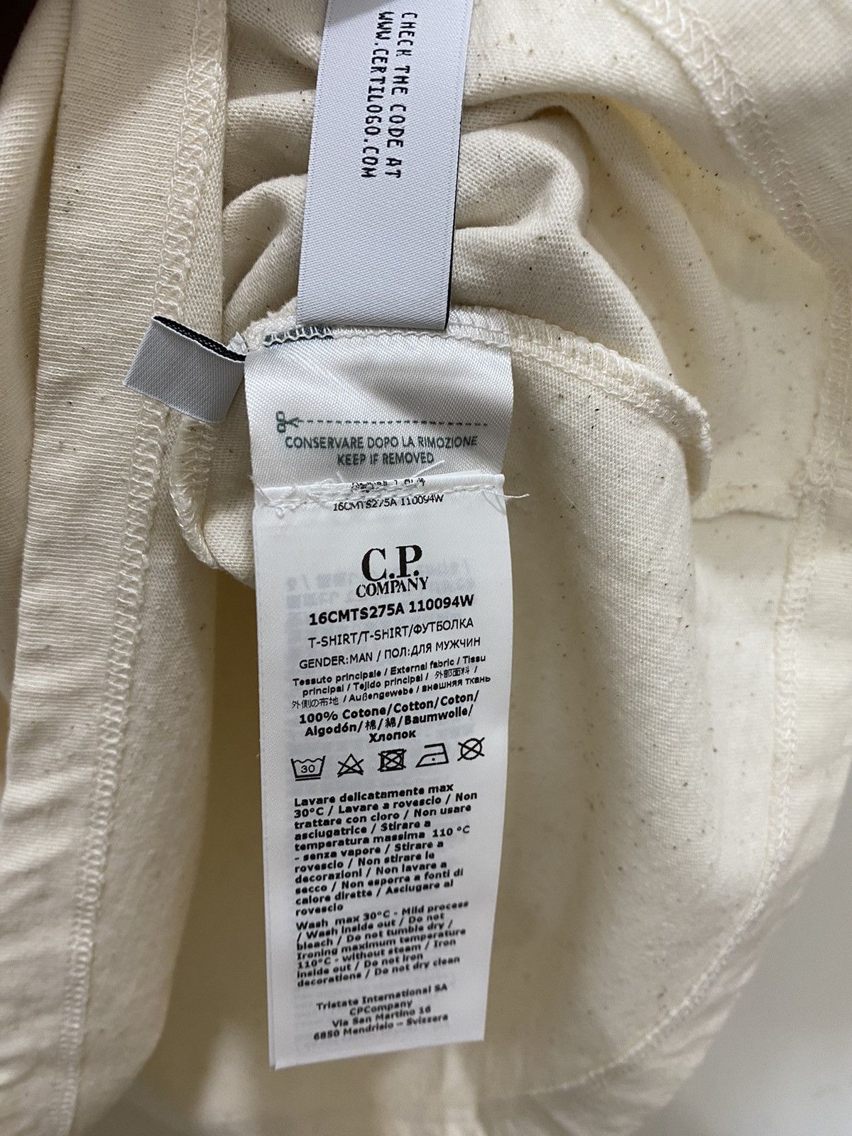 C.P. Company CP Company T-shirt, size XXL, cream new Size US XXL / EU 58 / 5 - 11 Thumbnail