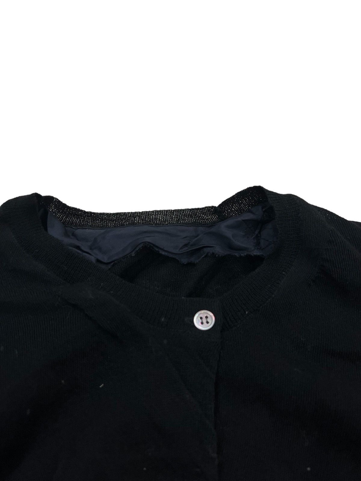 Sacai AW08/09 Sacai Asymmetric Button Hybrid Rayon Wool Cardigan Size US M / EU 48-50 / 2 - 3 Thumbnail
