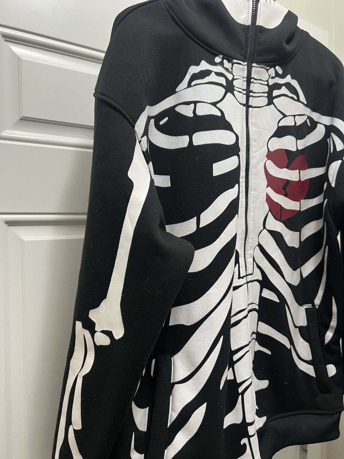 Mecca × Vintage Vintage Y2K Mecca Jeans Skeleton Full Zip Hoodie Black Size US L / EU 52-54 / 3 - 4 Thumbnail