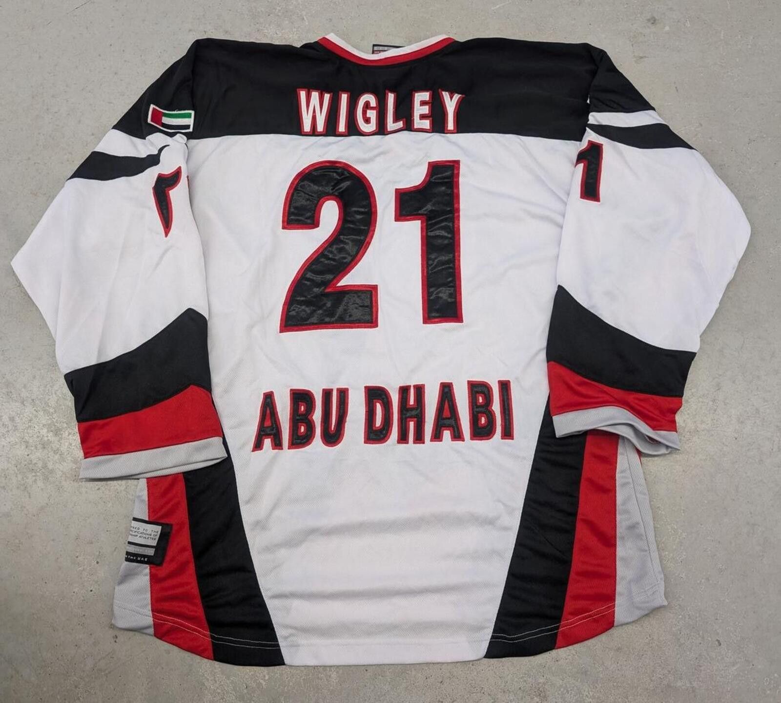 Other Vintage IIHF Abu Dhabi Scorpions 21 Wigley Hockey Jersey Size US L / EU 52-54 / 3 - 4 Thumbnail