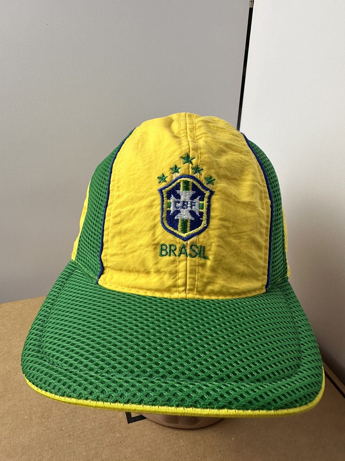 Vintage Vintage Brazil soccer cap Brasil yellow logo Size ONE SIZE - 1 Thumbnail