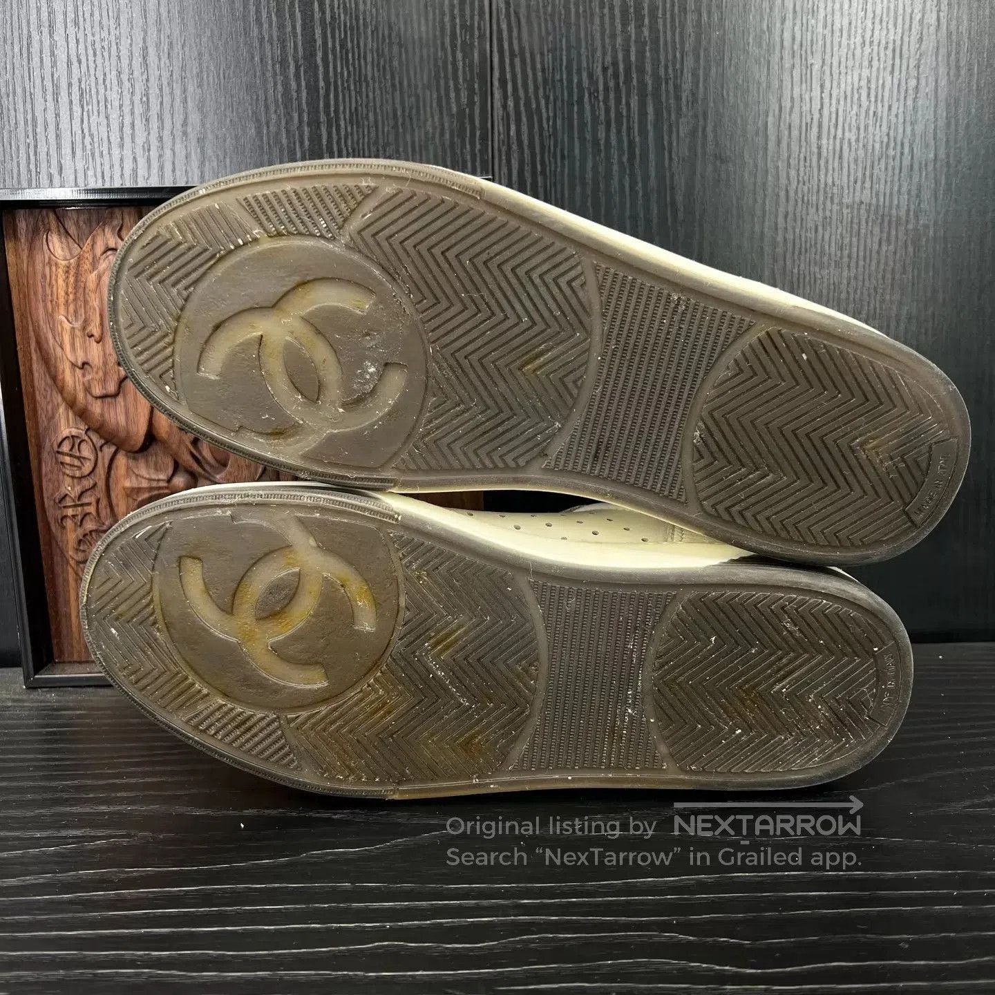Chanel White Low-Top Sneakers Size 7. Size US 7 / EU 40 - 6 Thumbnail